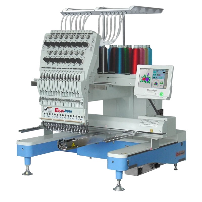Jednohlavý průmyslový vyšívací stroj HappyJapan HCD3E