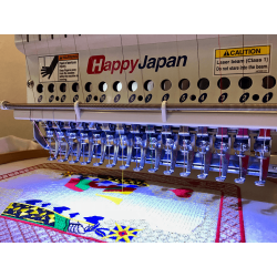 Jednohlavý průmyslový vyšívací stroj HappyJapan HCD3E