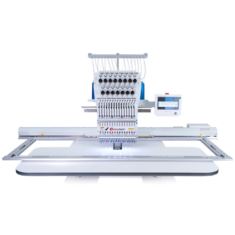 Jednohlavý průmyslový vyšívací stroj HappyJapan HCD3E-X1501