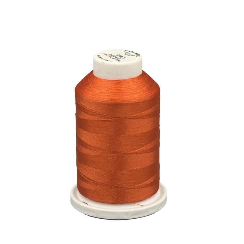 91878 -60 - Tenká vyšívací nit Polyfil - 100% PES tmavě humrově oranžová - 2.500m