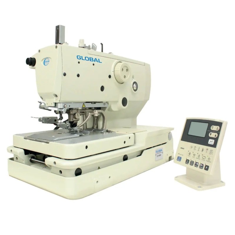 Průmyslový konfekční dírkovací šicí stroj Global BH 9982