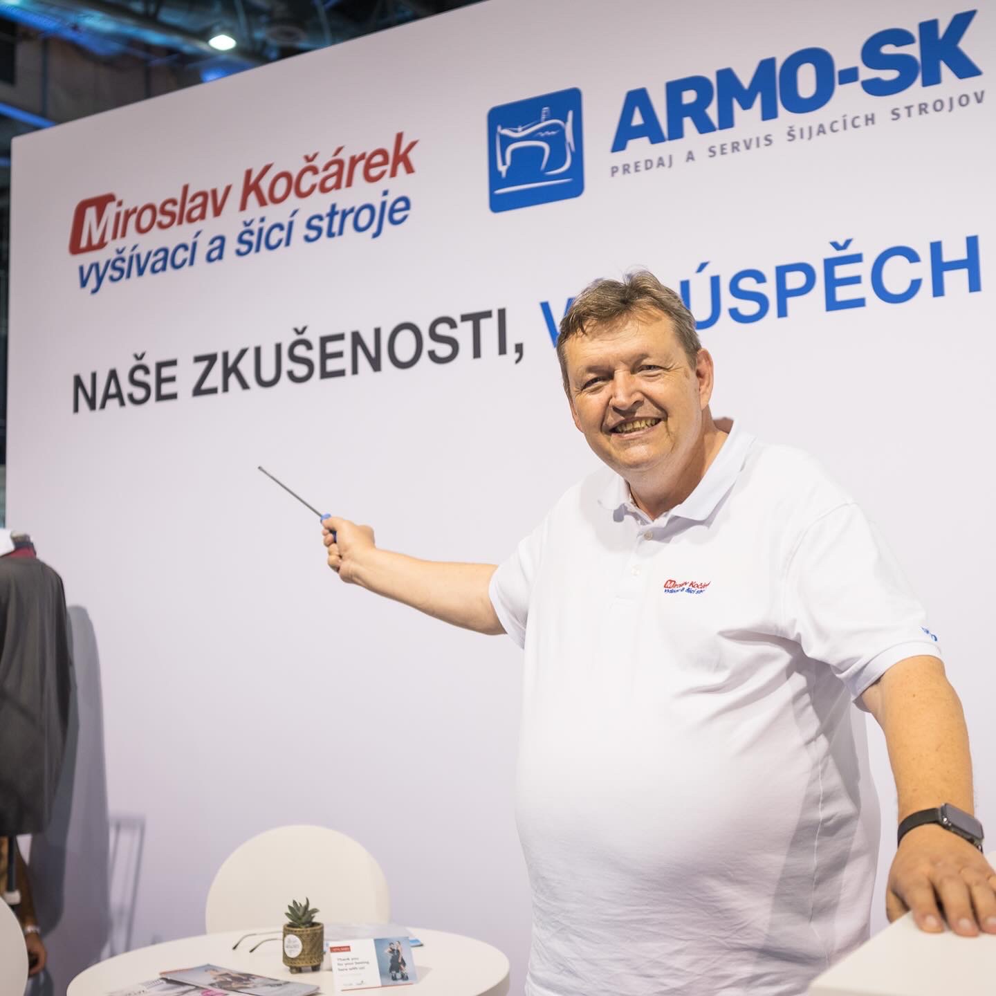 Miroslav Kočárek starší na výstavě Styl a Kabo