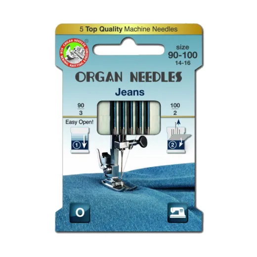 JEHLY ORGAN 130/705H JEANS ECO – 5 KS MIX (3×90,2×100)