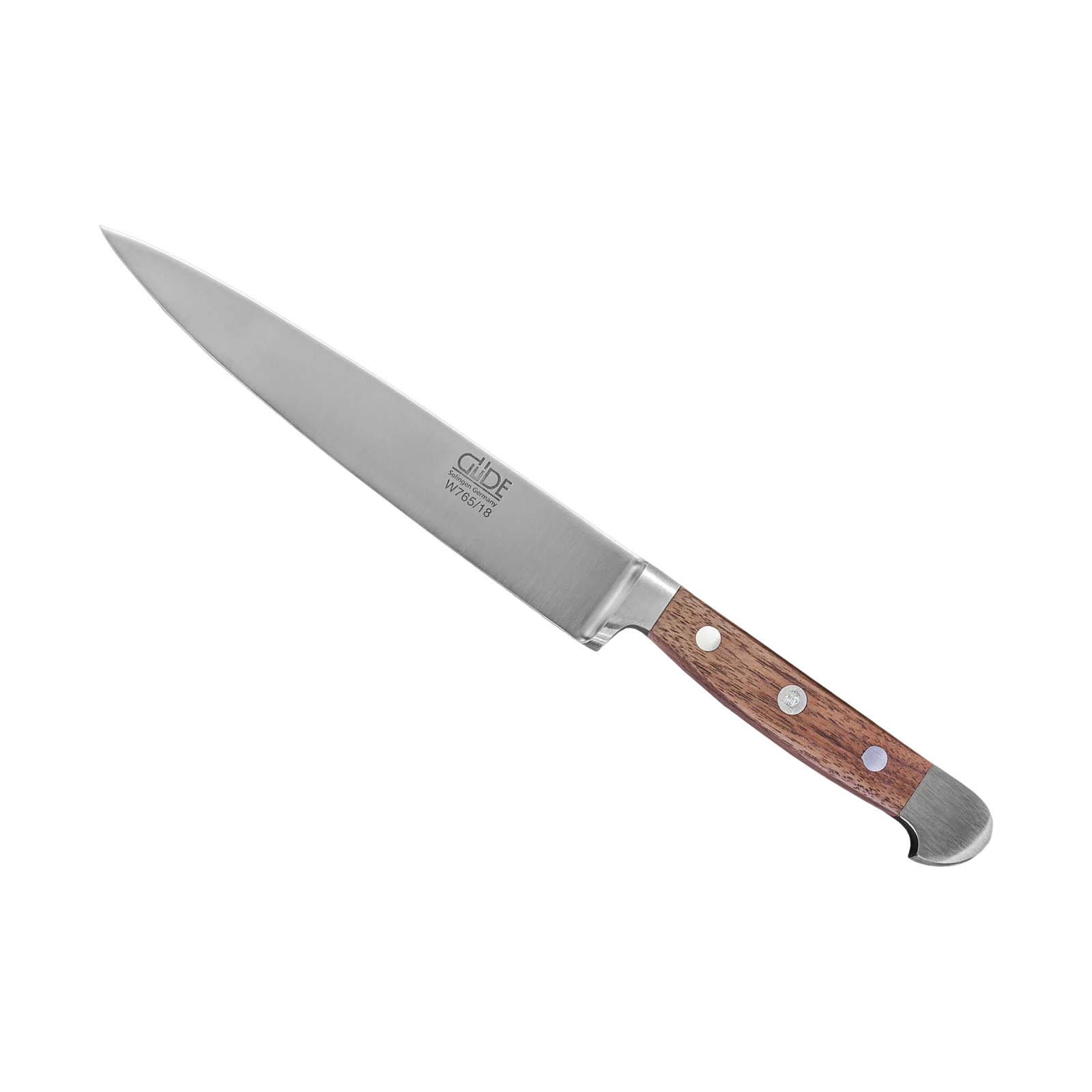 Filetovací nůž Alpha Vlašský ořech Güde Solingen 18 cm pružný